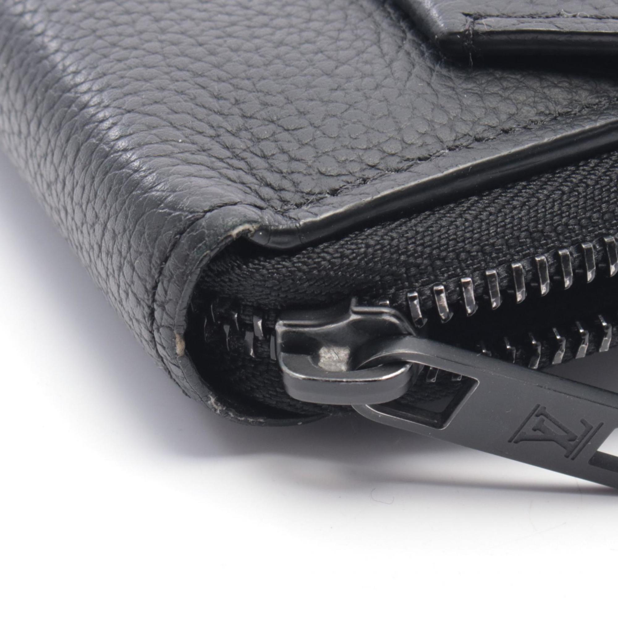 Louis Vuitton Black Noir Leather Long Wallet