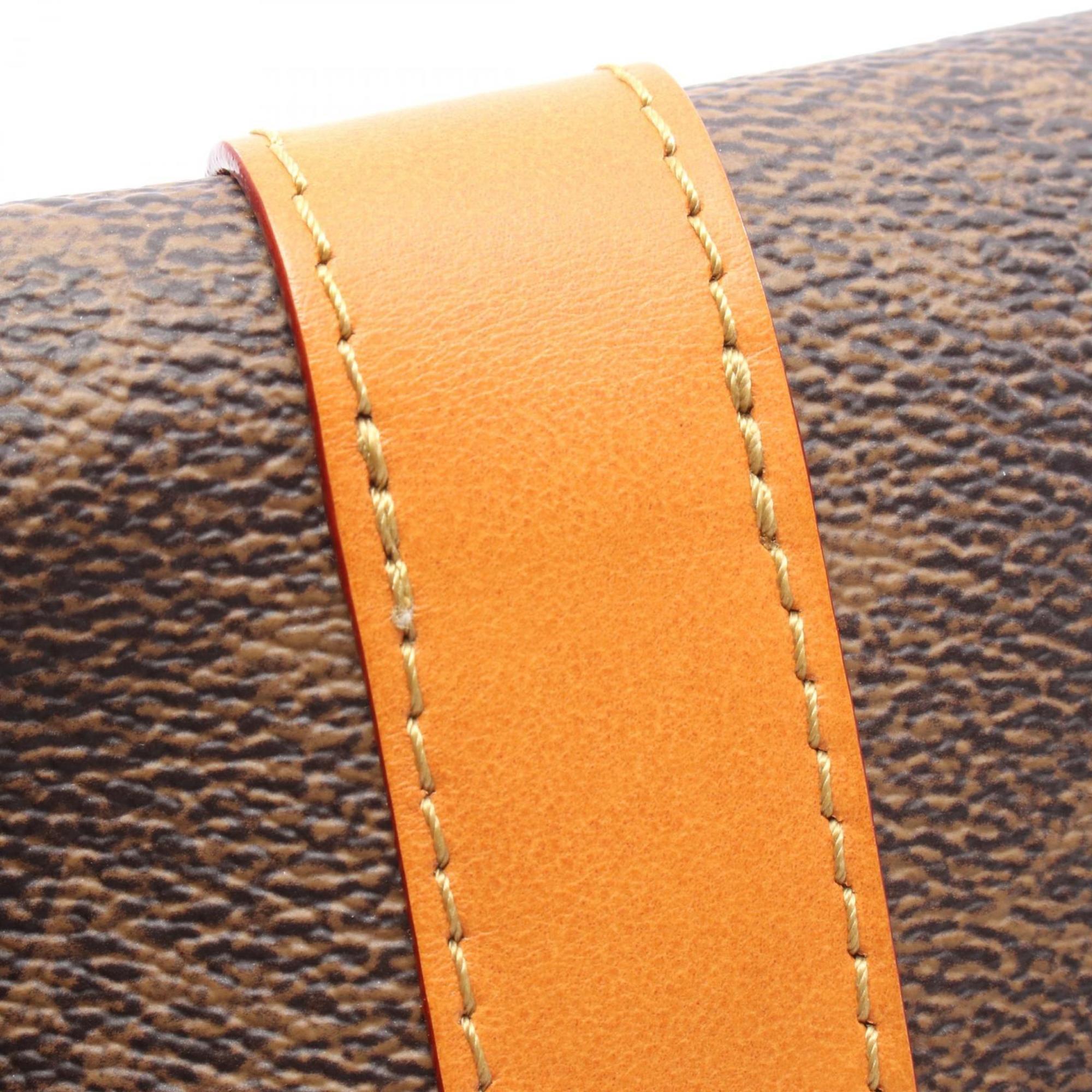 Louis Vuitton Brown Coated Canvas Leather Shoulder Bag