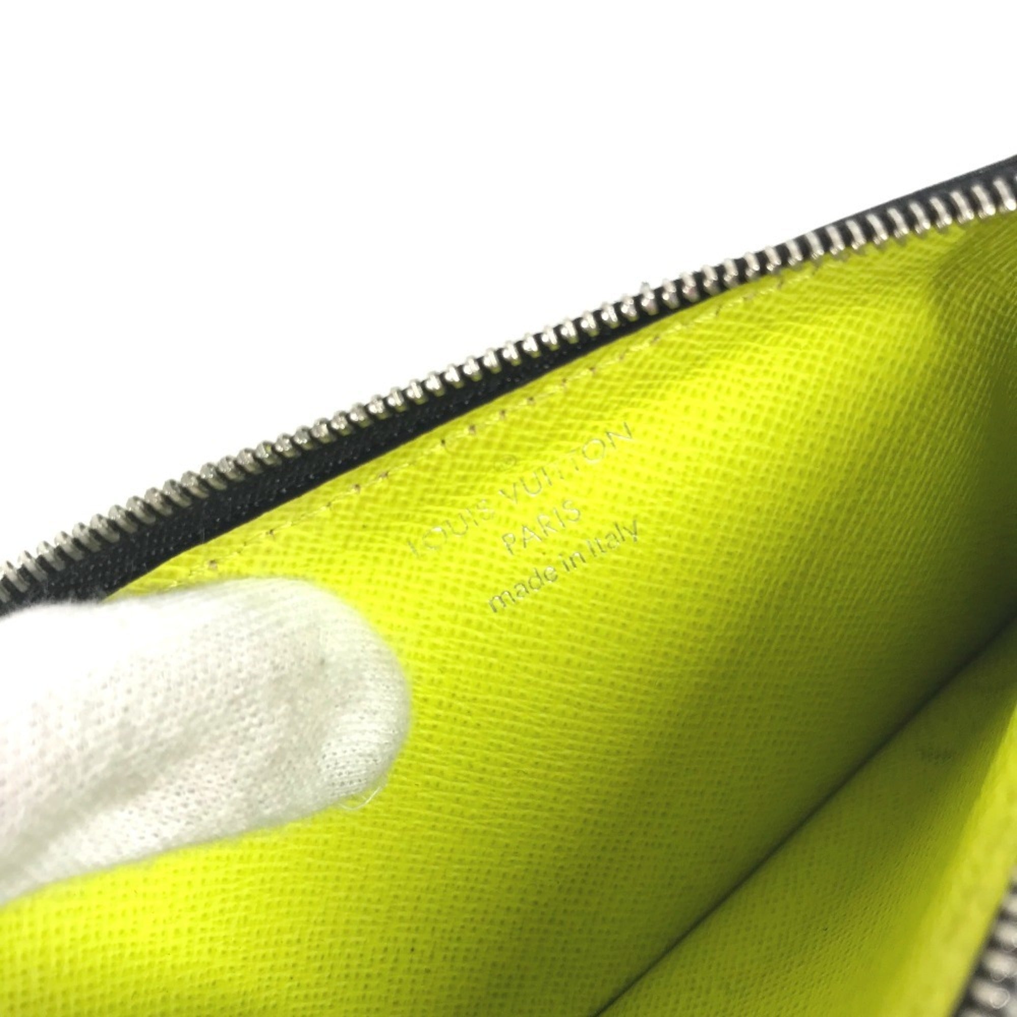 Louis Vuitton Taigarama Yellow Monogram Taiga Leather Coin Purse/Coin Case