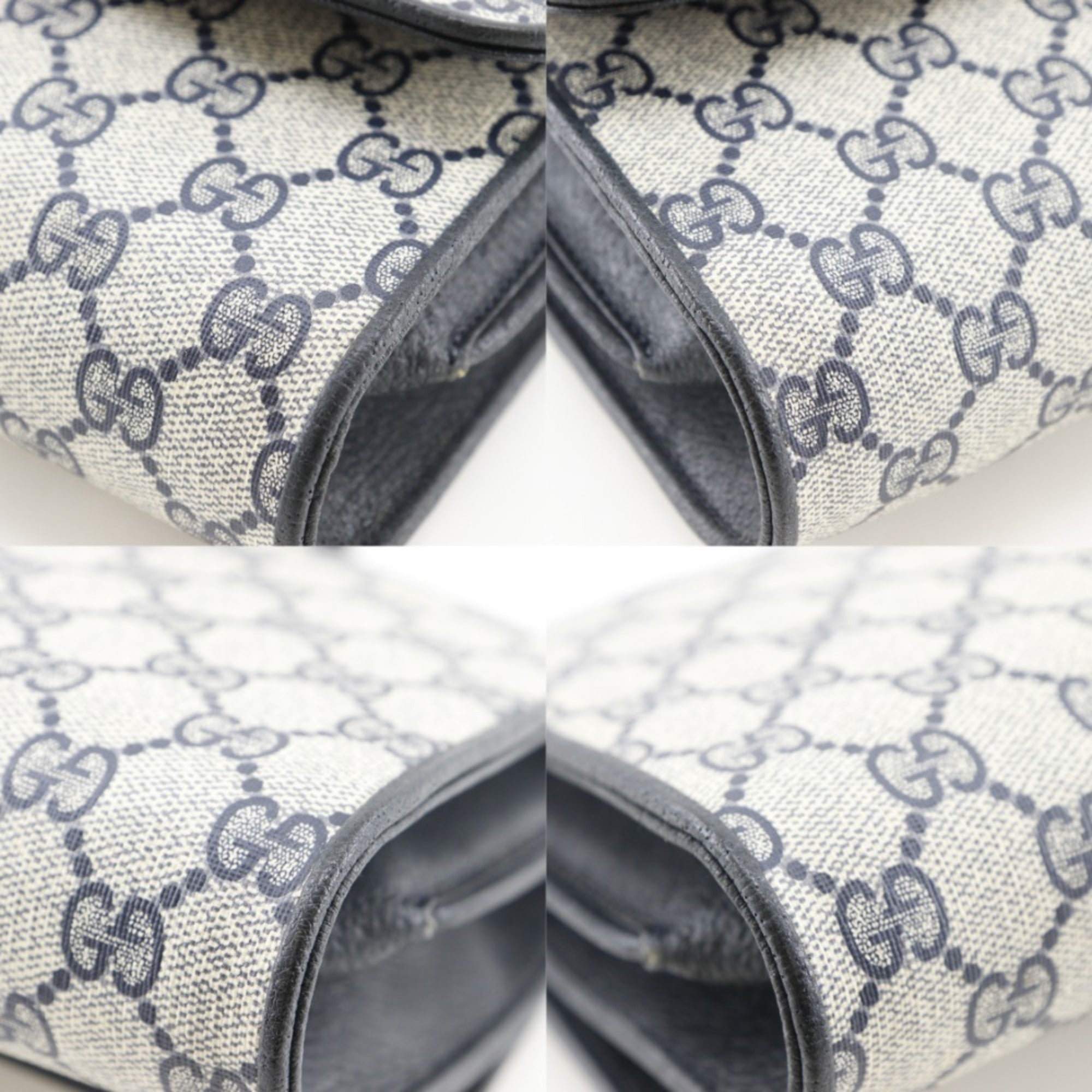 Gucci Gray Navy Gg Plus Shoulder Bag (Pre-Owned)