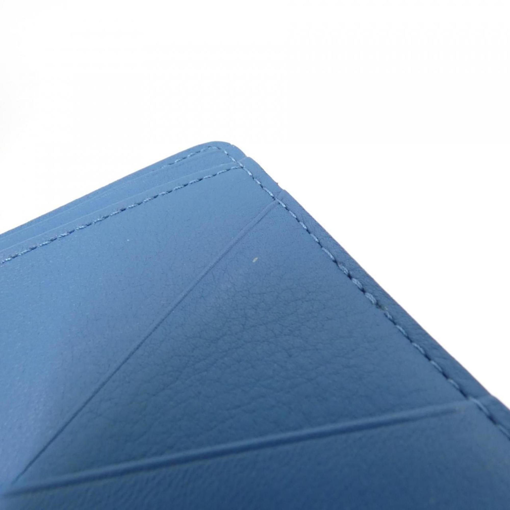 Louis Vuitton Blue Leather Long Bill Wallet