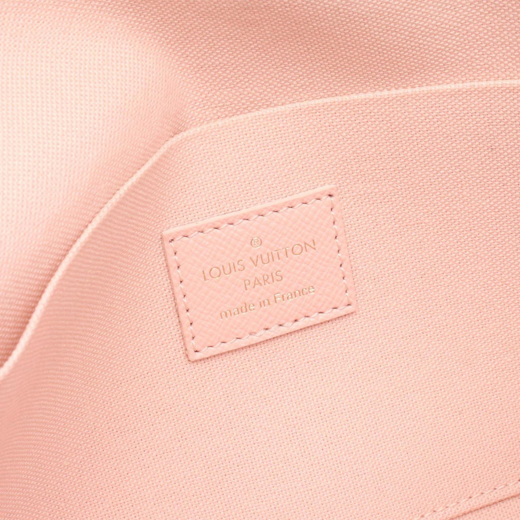 Louis Vuitton Pink White Pvc Leather Pochette Shoulder Bag