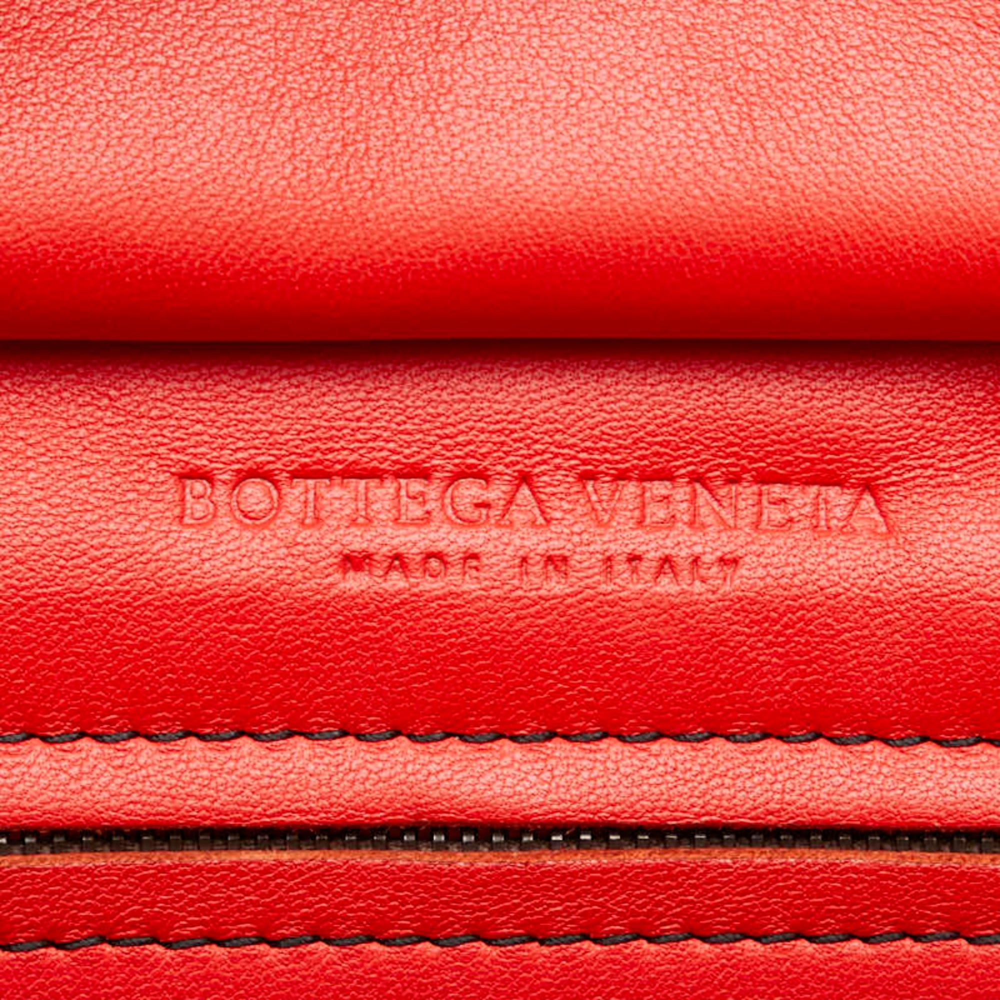 Bottega Veneta Red Color Leather Handbag