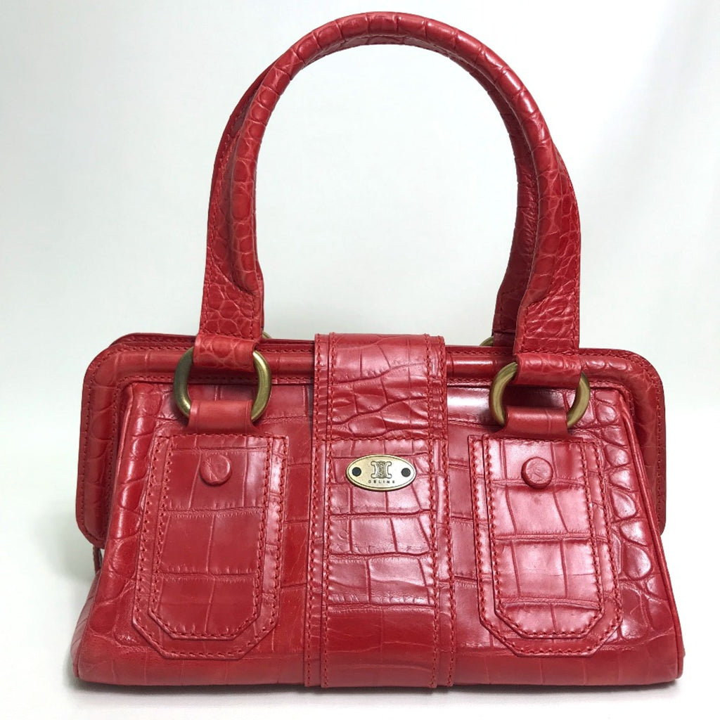 Celine Red Leather Handbag