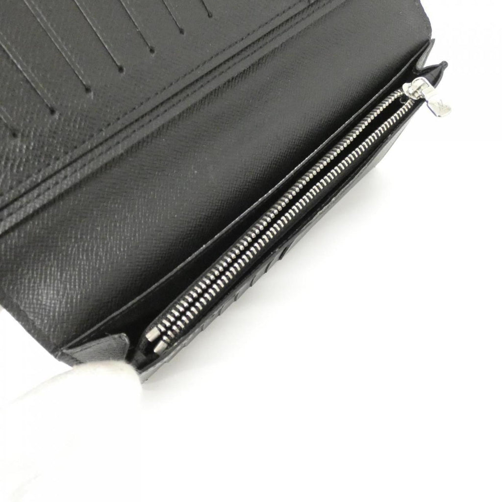 Louis Vuitton Black Leather Long Wallet