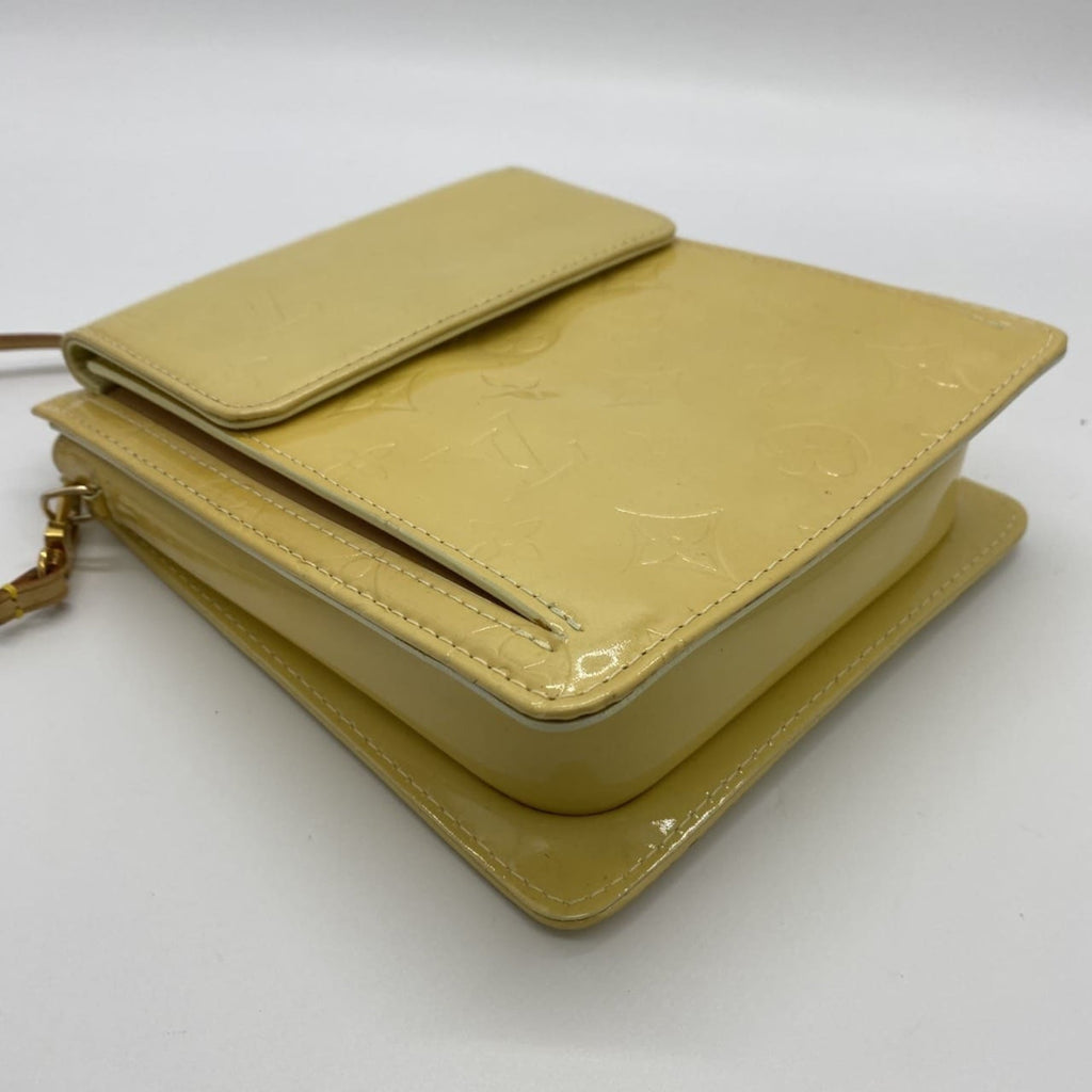 Louis Vuitton Yellow Monogram Vernis Pochette Shoulder Bag