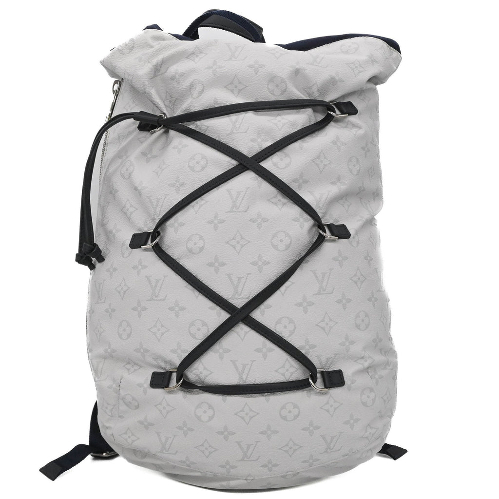 Louis Vuitton Navy White Canvas Backpack