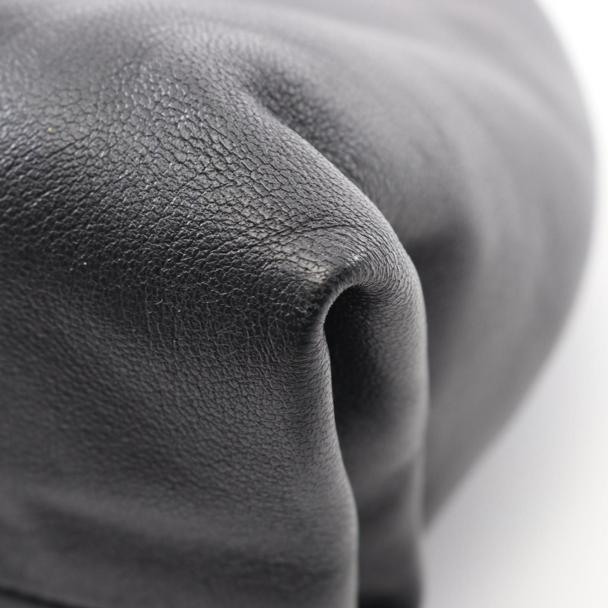 Bottega Veneta Black Leather Clutch Bag