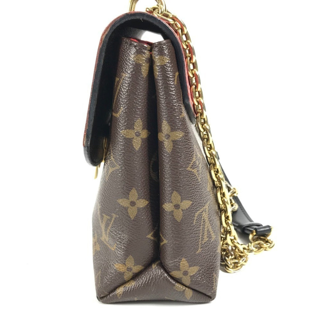 Louis Vuitton Brown Red Color Monogram Pochette Shoulder Bag