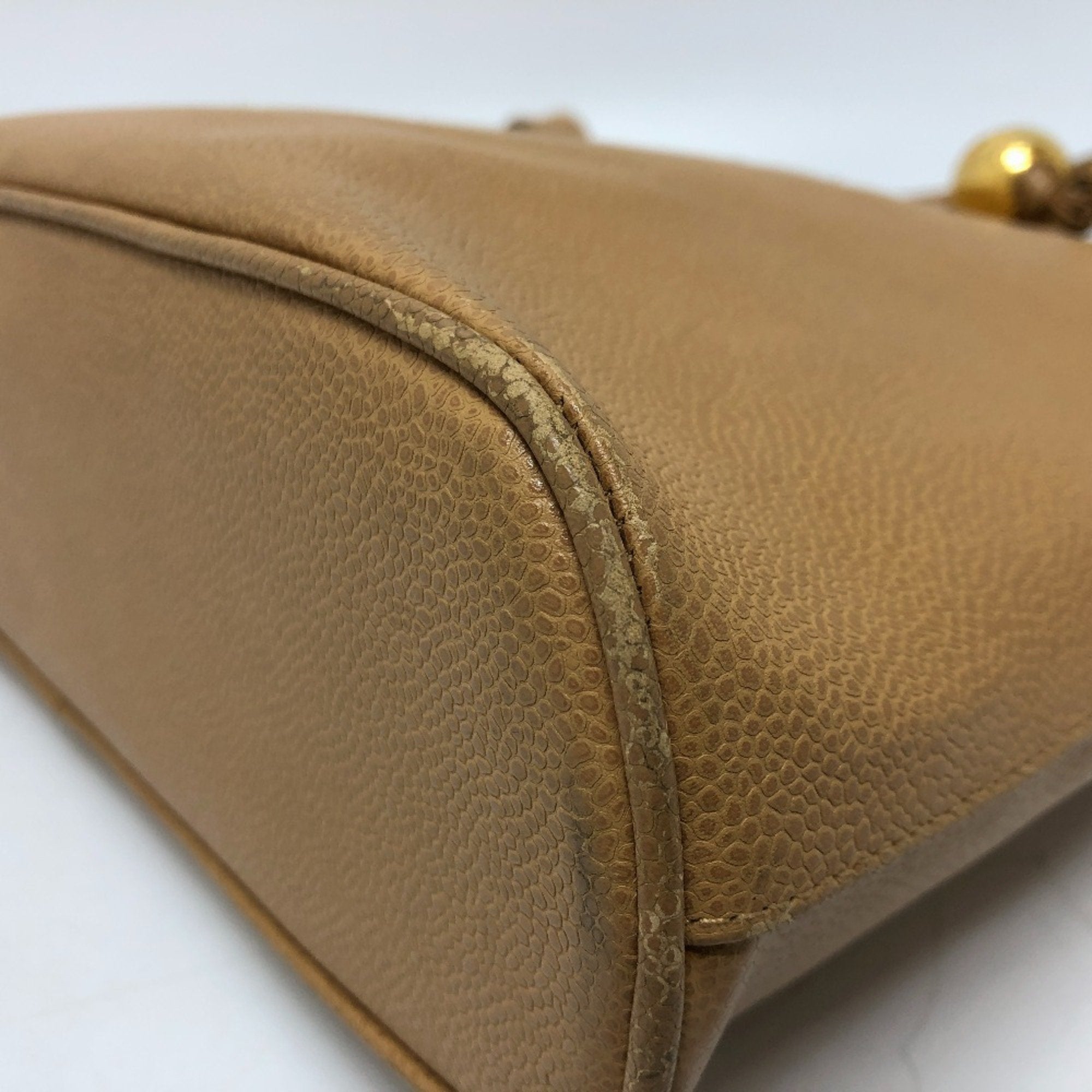 Chanel Beige Leather Tote Bag