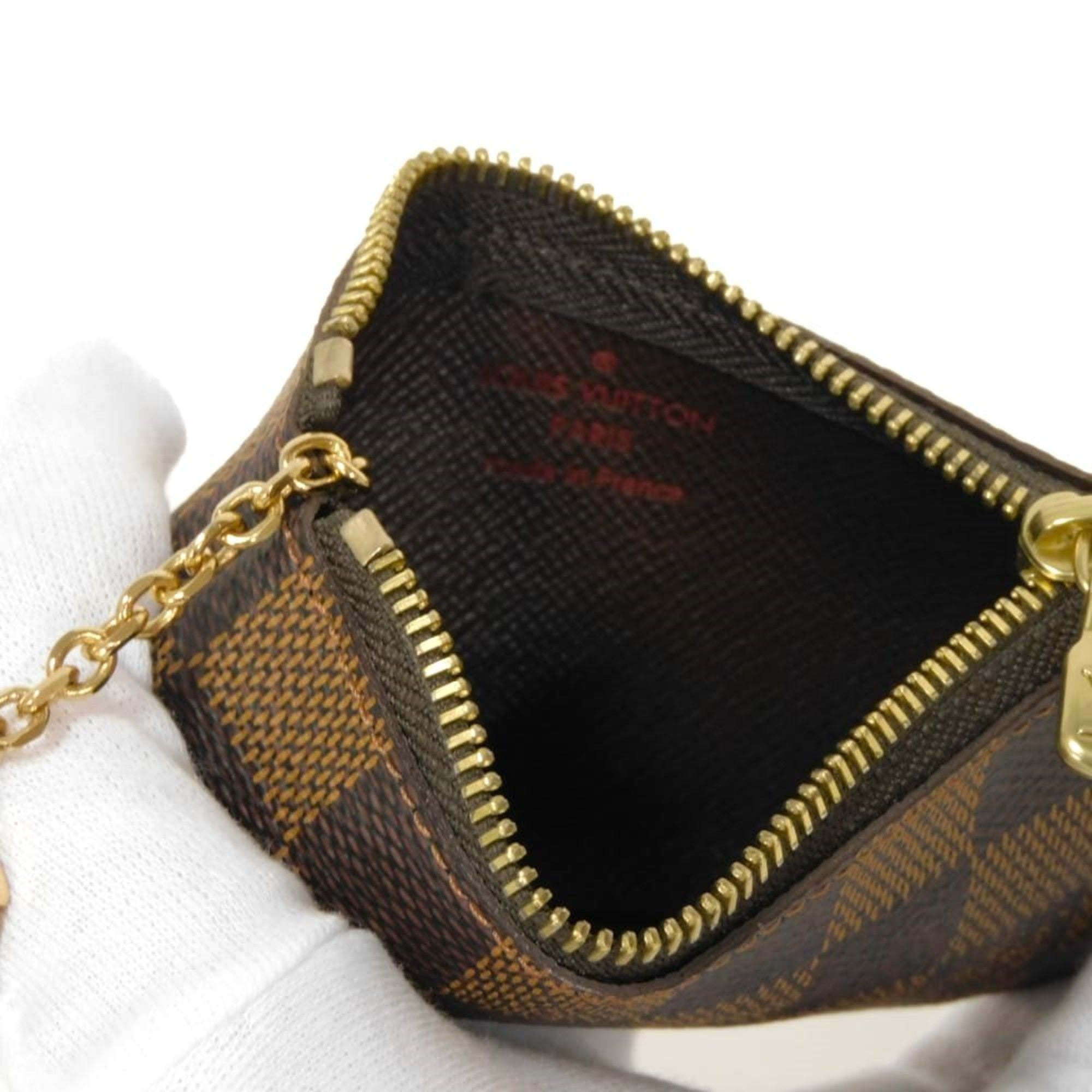 Louis Vuitton Brown Damier Canvas Ebene Damier Canvas Leather Coin Purse/Coin Case