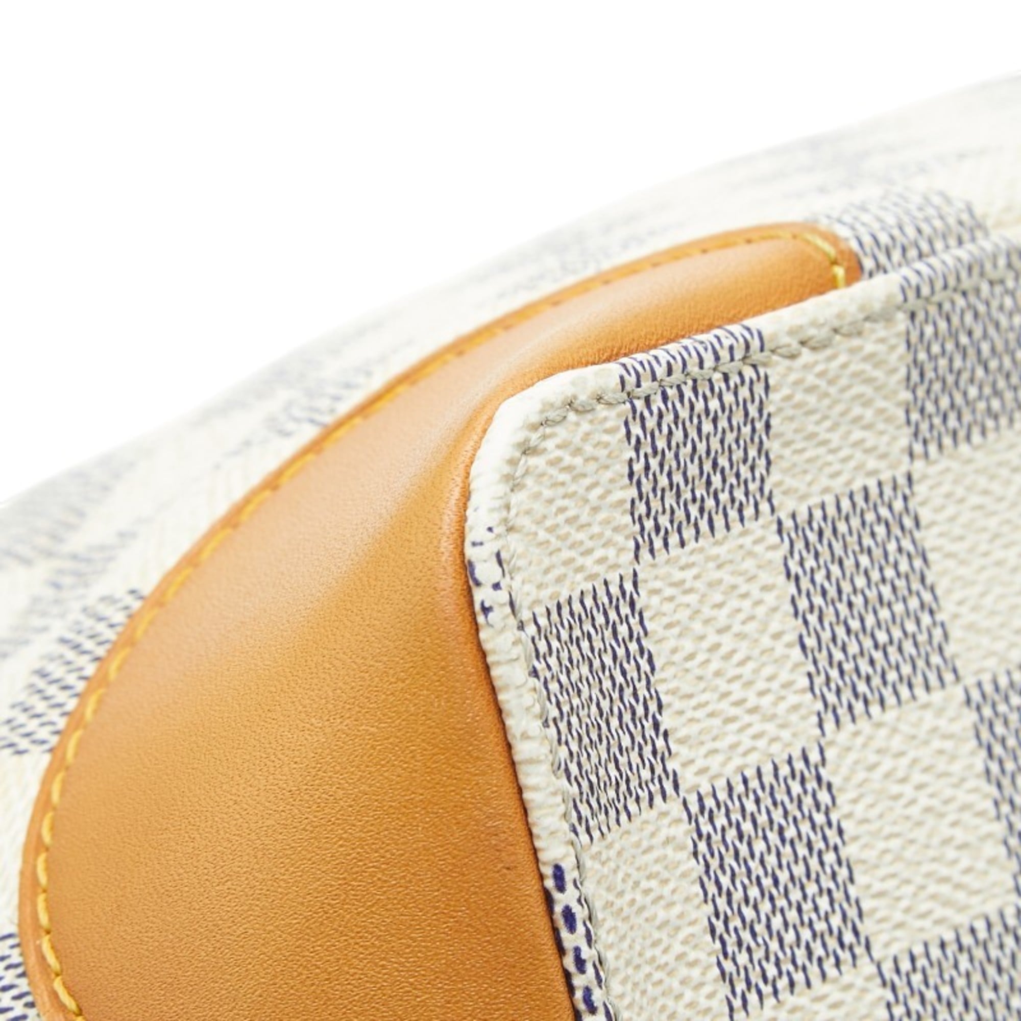 Louis Vuitton White Pvc Leather Handbag Tote Bag