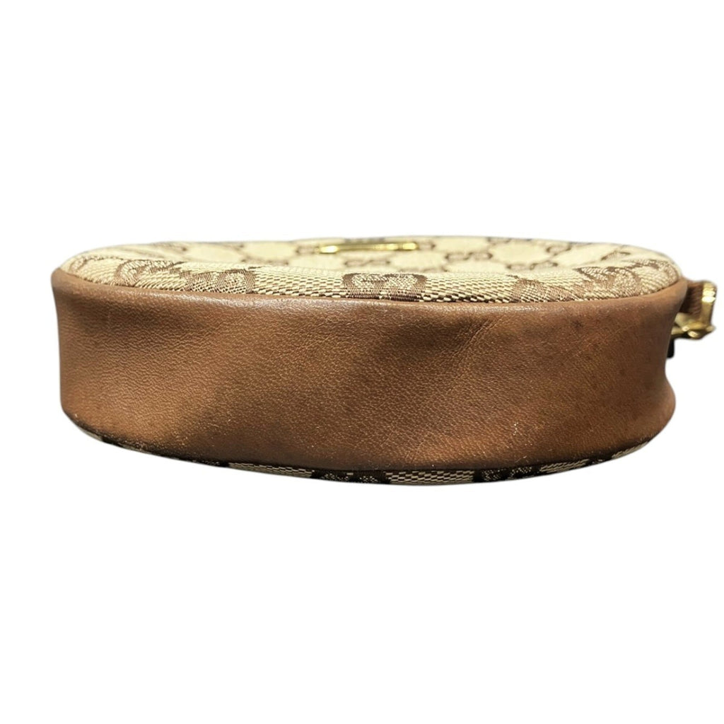 Gucci Gg Canvas Beige Brown Gg Canvas Shoulder Bag (Pre-Owned)