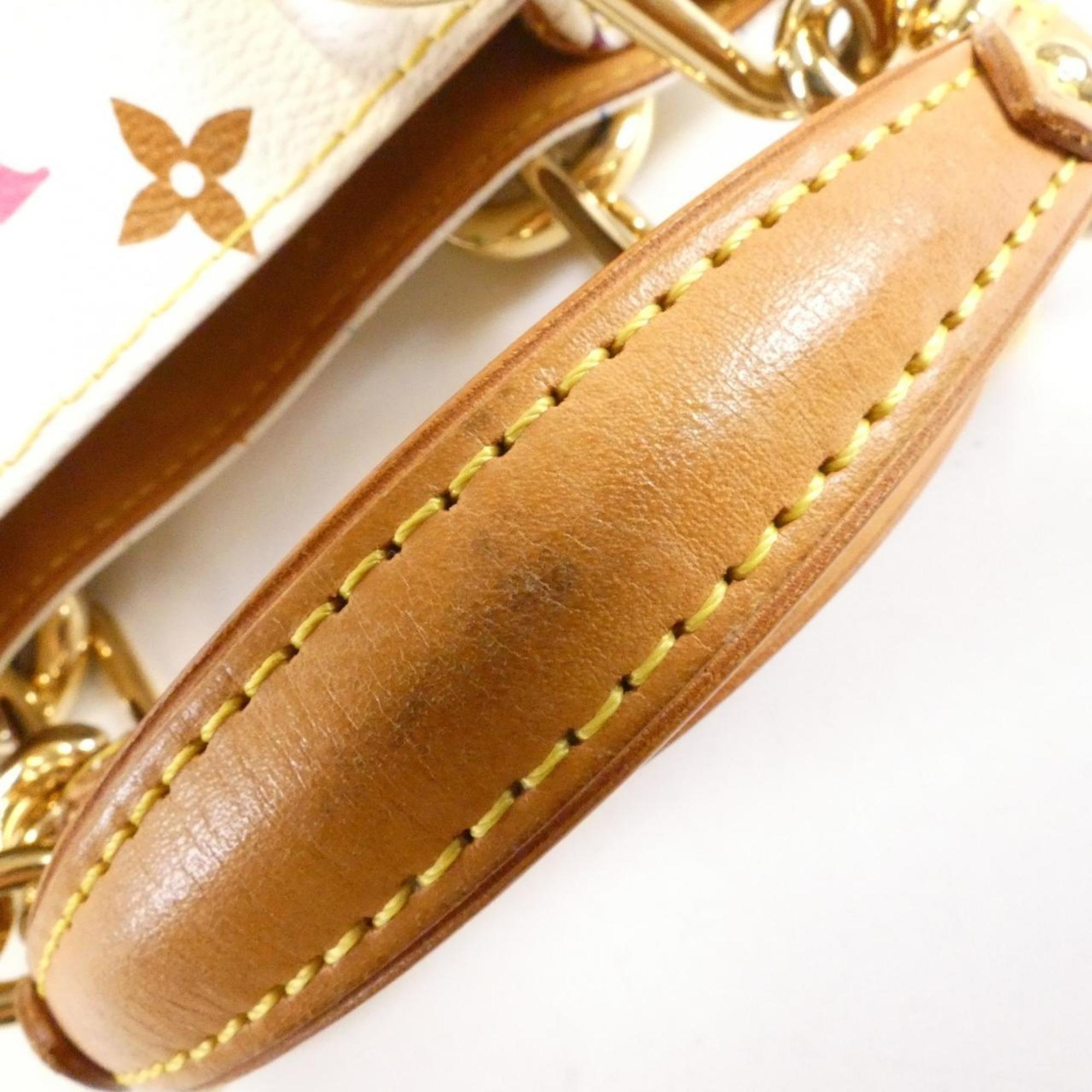 Louis Vuitton Multi-Color White Coated Canvas Handbag