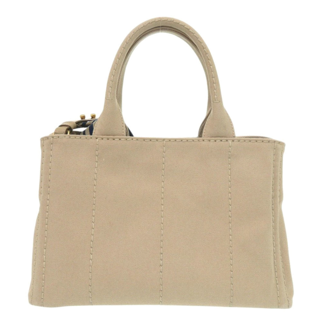 Prada Beige Canvas Tote Bag