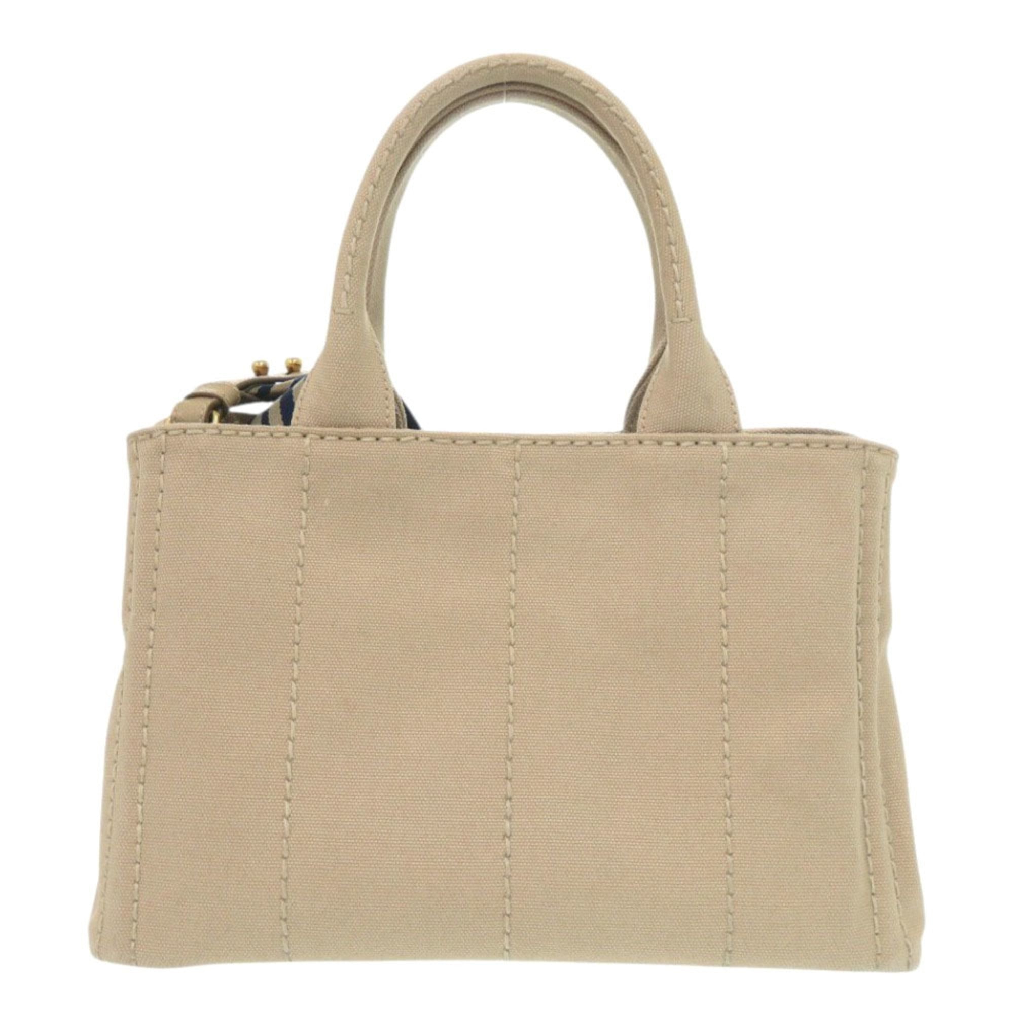 Prada Beige Canvas Tote Bag