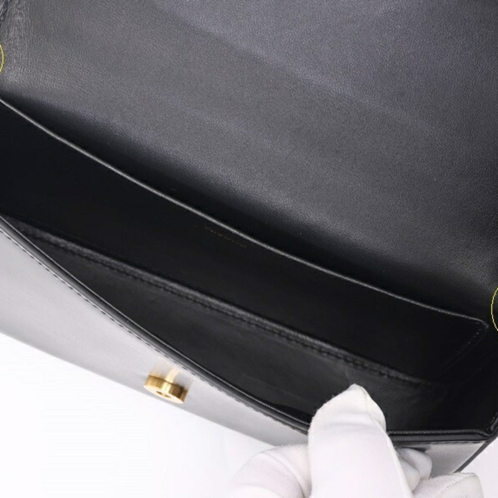 Celine Black Leather Shoulder Bag