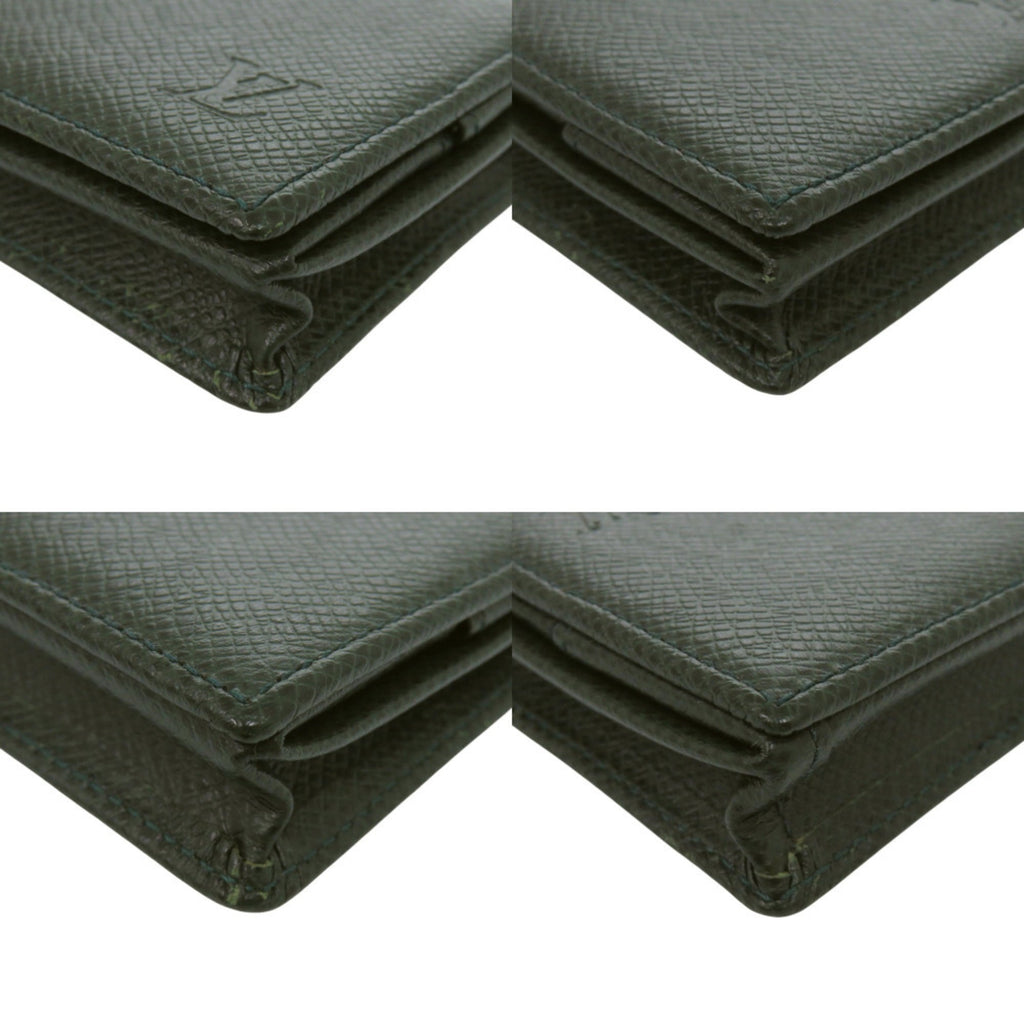 Louis Vuitton Green Taiga Leather Leather Coin Purse/Coin Case