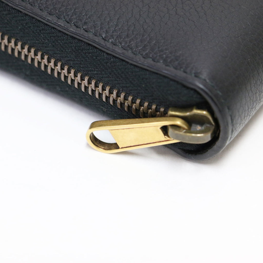Gucci Black Leather Long Wallet (Bi-Fold) (Pre-Owned)