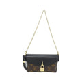 Louis Vuitton Brown Coated Canvas Leather Shoulder Bag