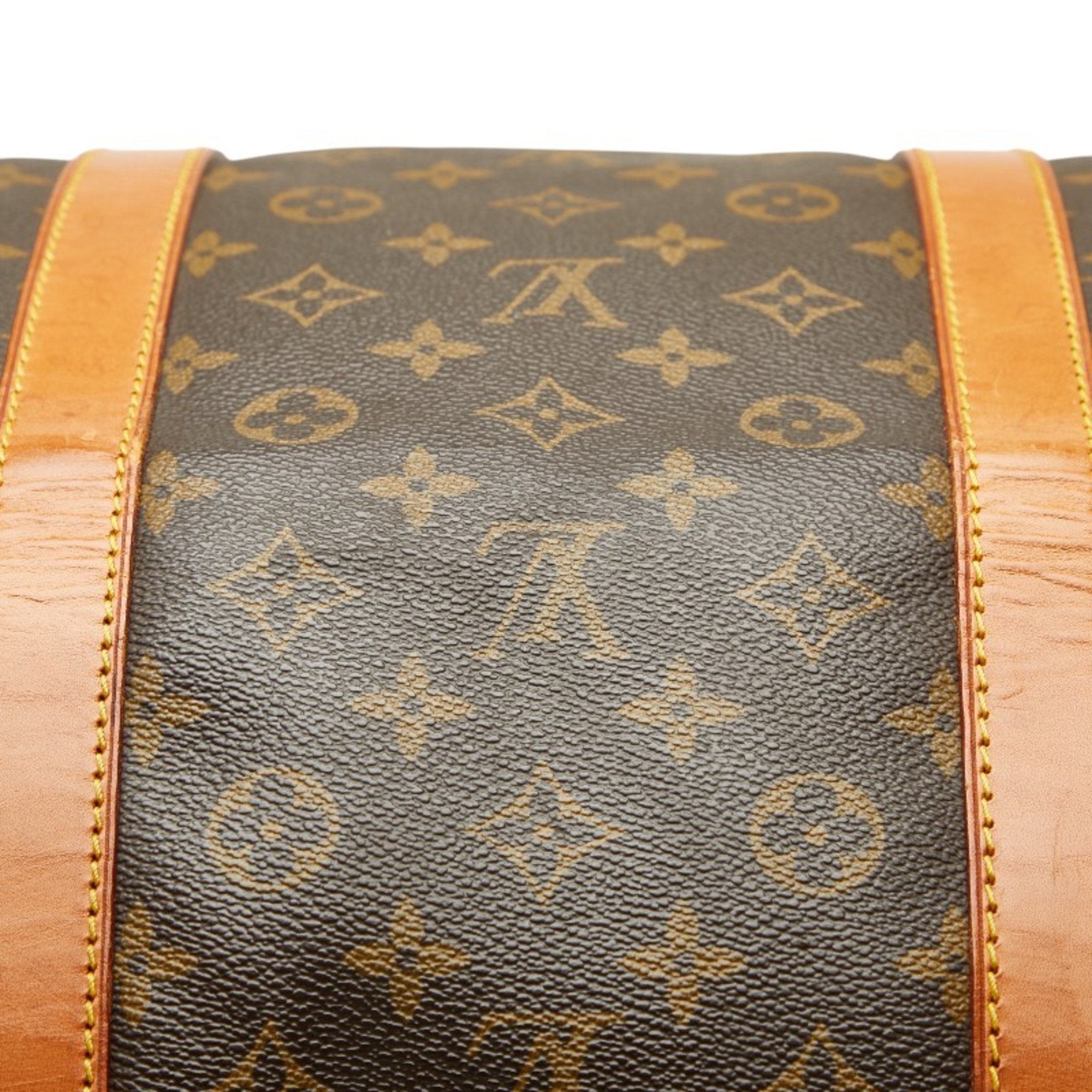 Louis Vuitton Brown Pvc Leather Boston Bag