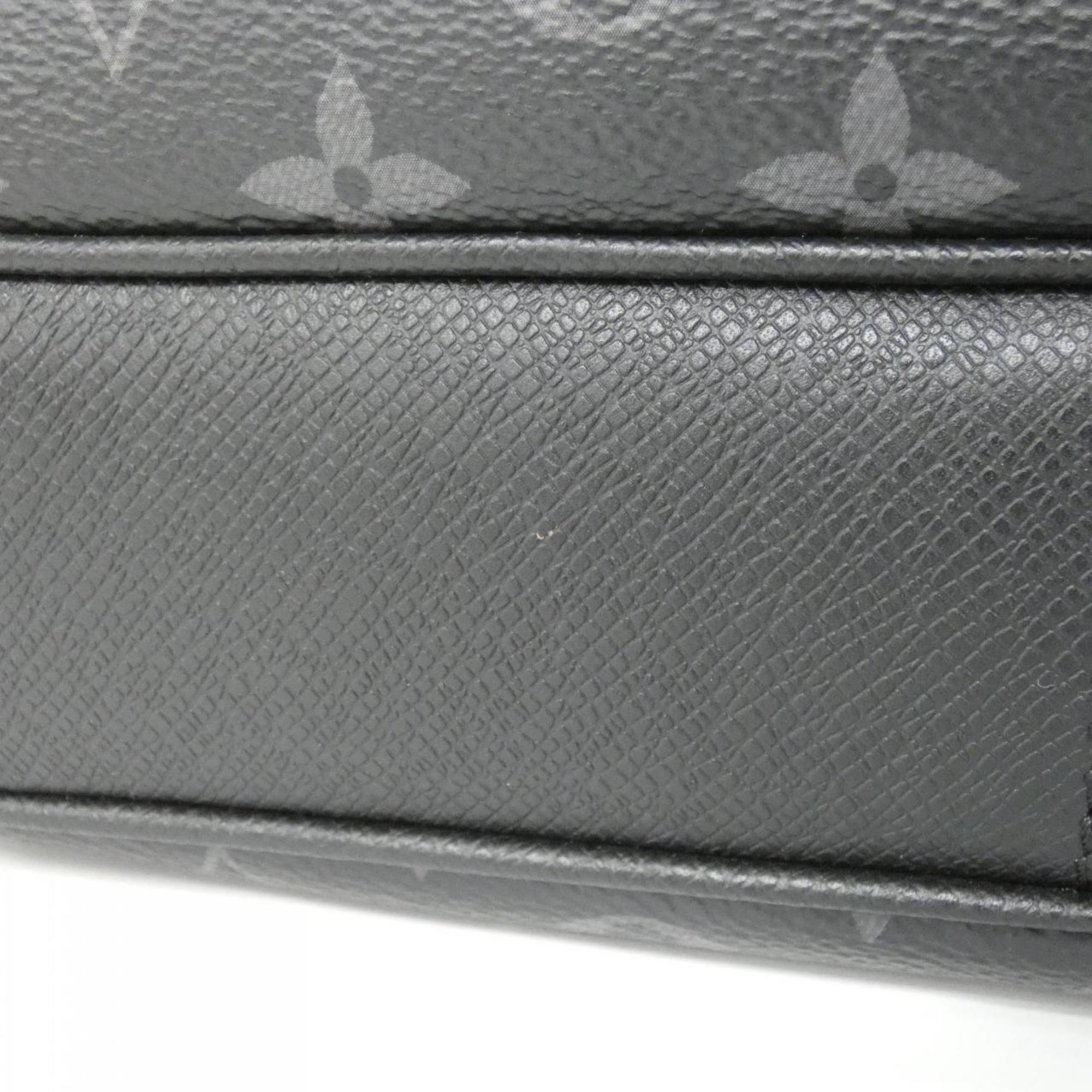 Louis Vuitton Black Coated Canvas Leather Shoulder Bag