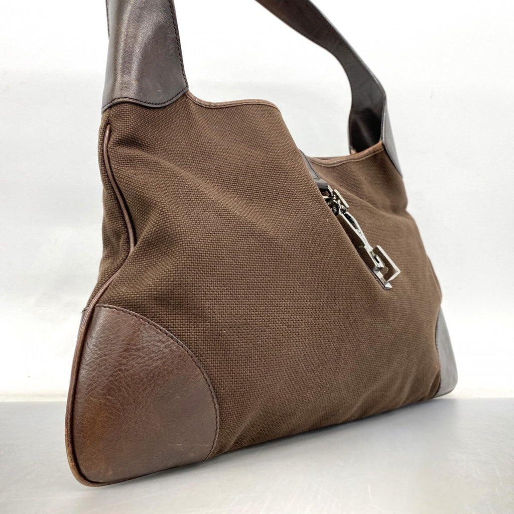 Gucci Brown Canvas Shoulder Bag (Pre-Owned)
