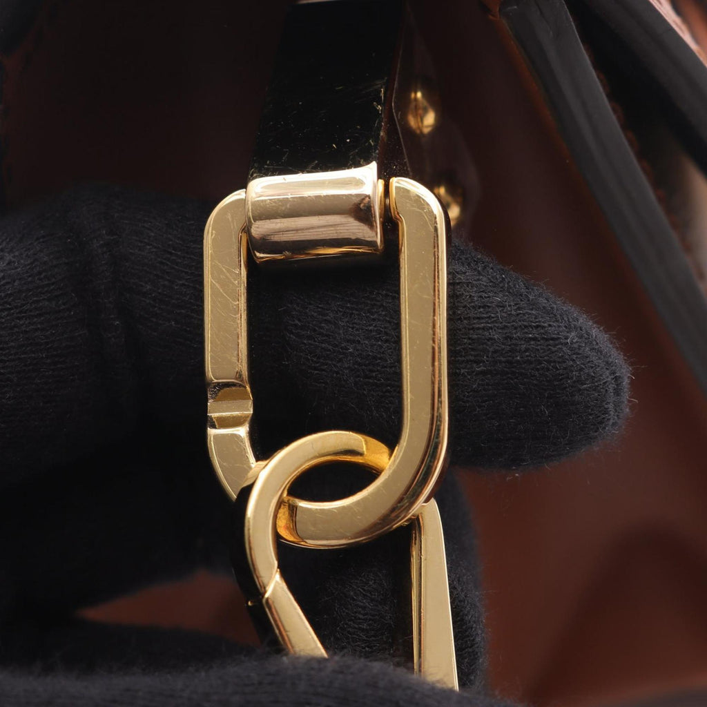 Louis Vuitton Beige Brown Monogram Reverse Coated Canvas Shoulder Bag