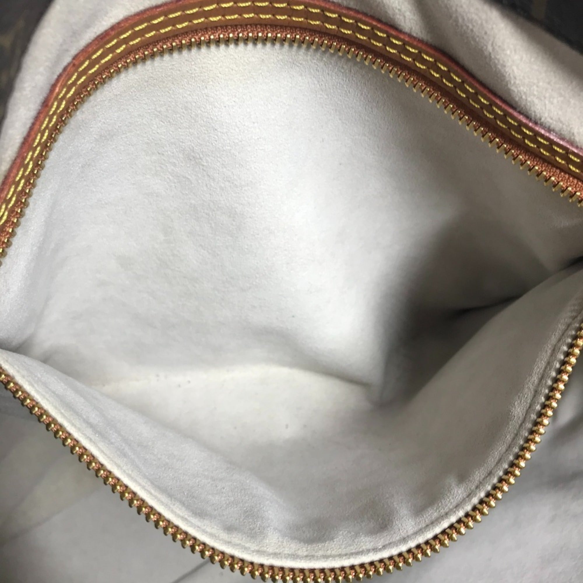 Louis Vuitton Argent Brown White Monogram Canvas Shoulder Bag Tote Bag