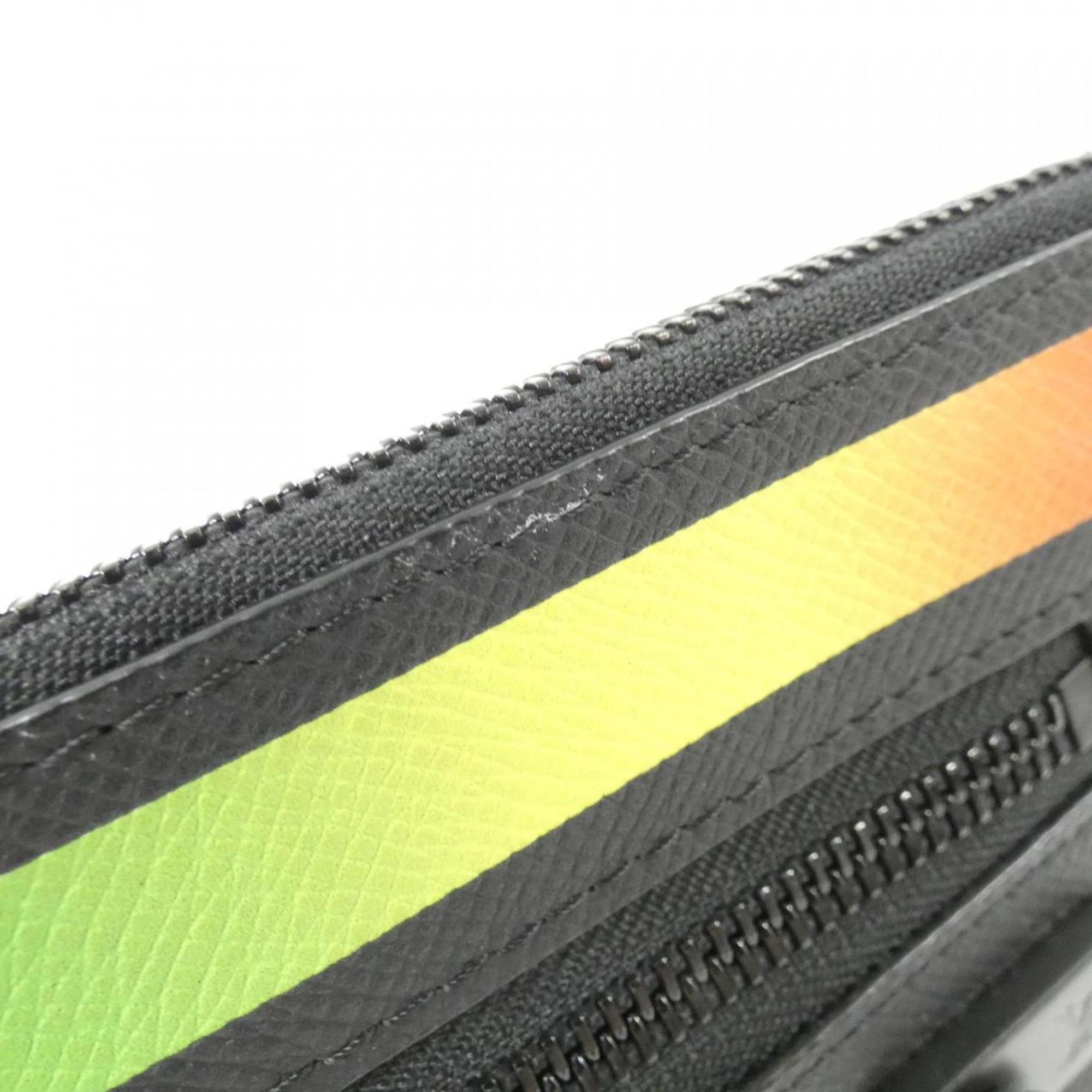Louis Vuitton Black Multi-Color Leather Handbag Pochette