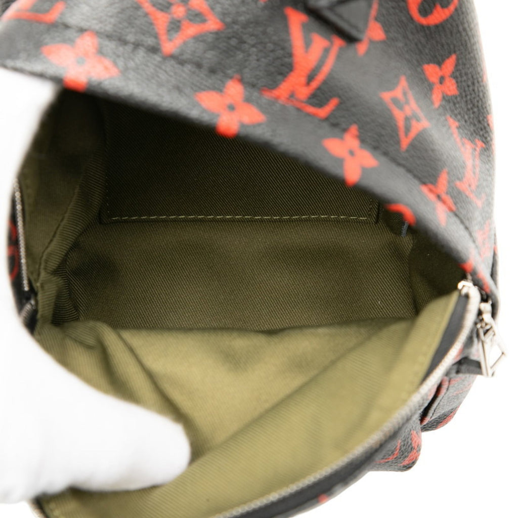 Louis Vuitton Black Red Color Pvc Leather Backpack
