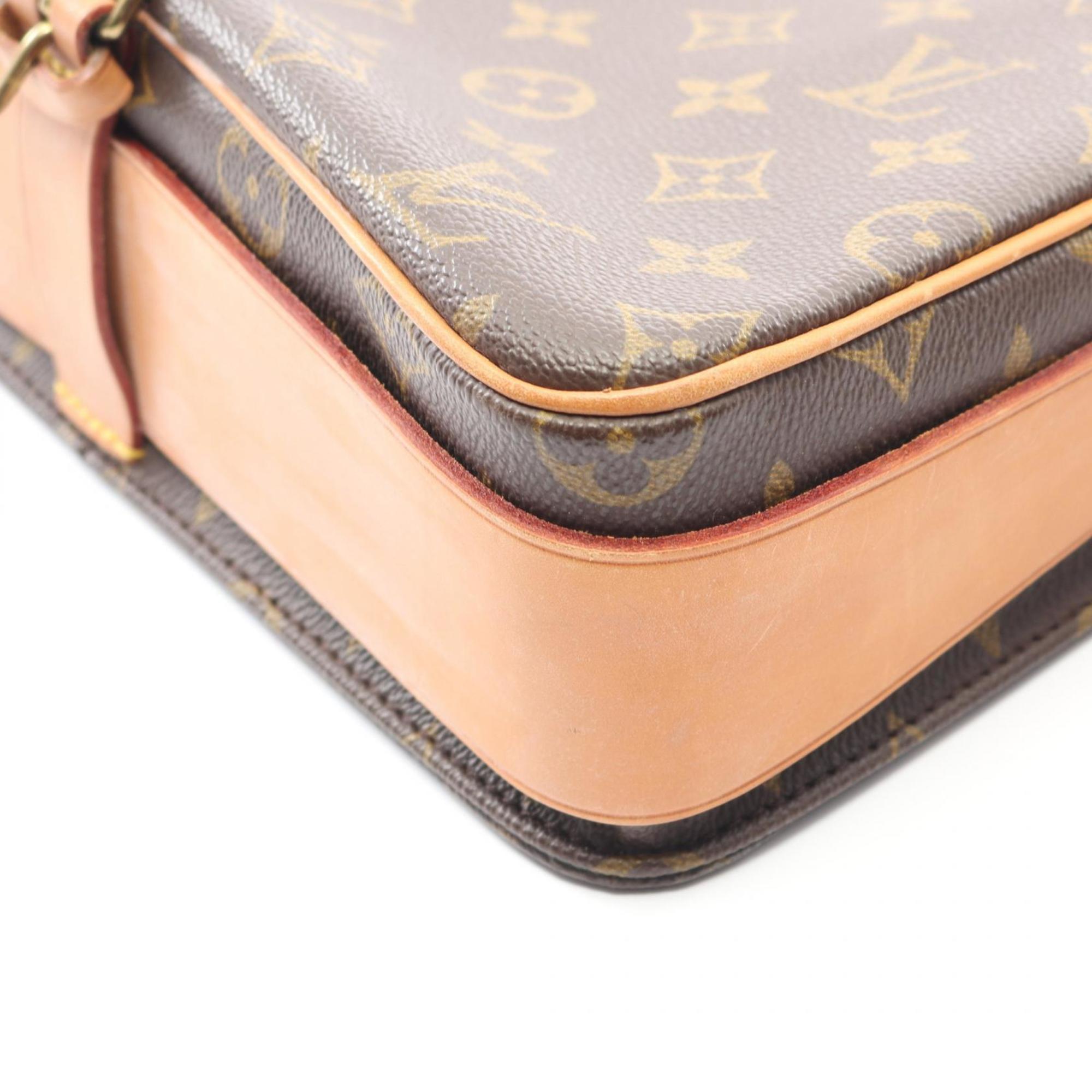 Louis Vuitton Brown Monogram Coated Canvas Leather Shoulder Bag