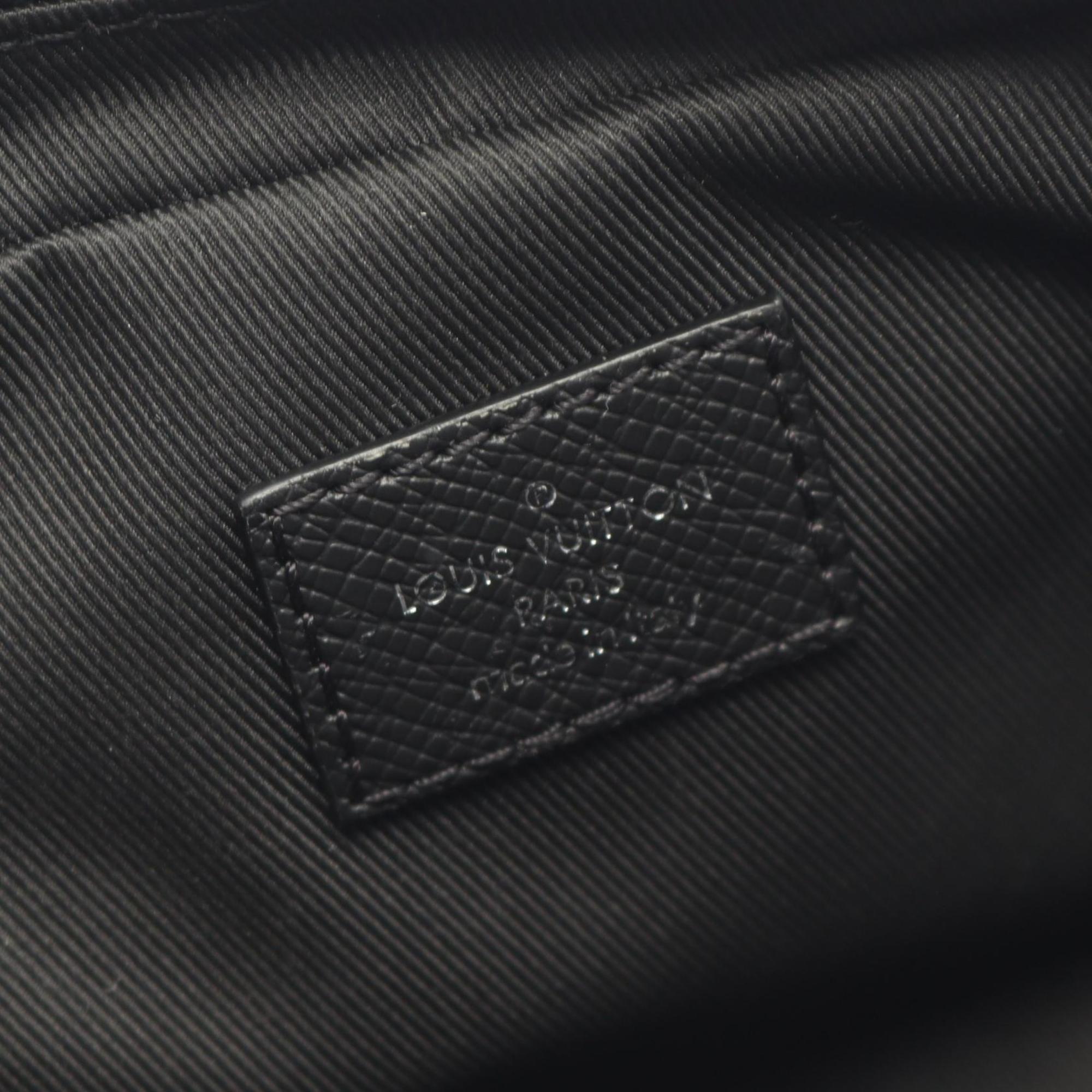 Louis Vuitton Black Coated Canvas Leather Fanny Pack