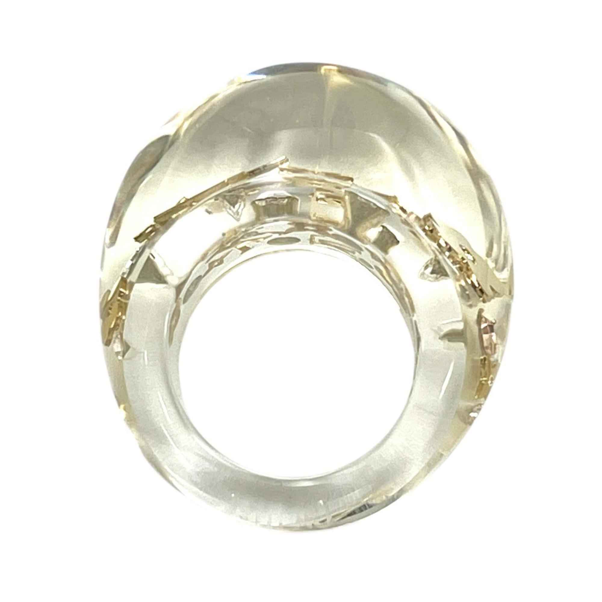Louis Vuitton Silver Clear Band Ring