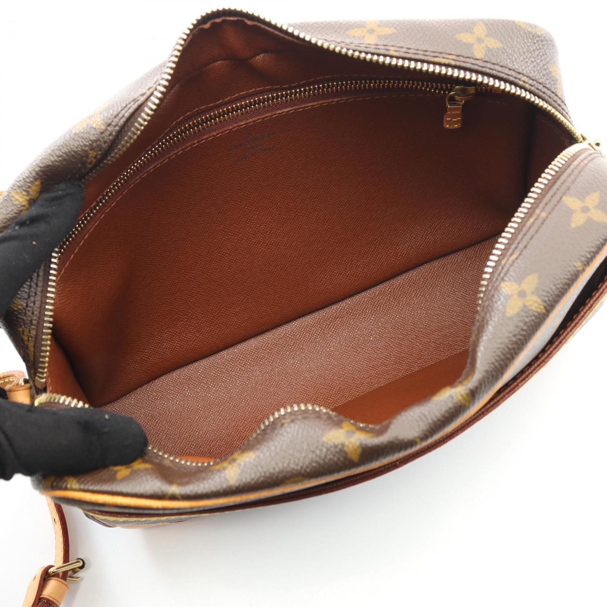 Louis Vuitton Brown Monogram Coated Canvas Leather Shoulder Bag