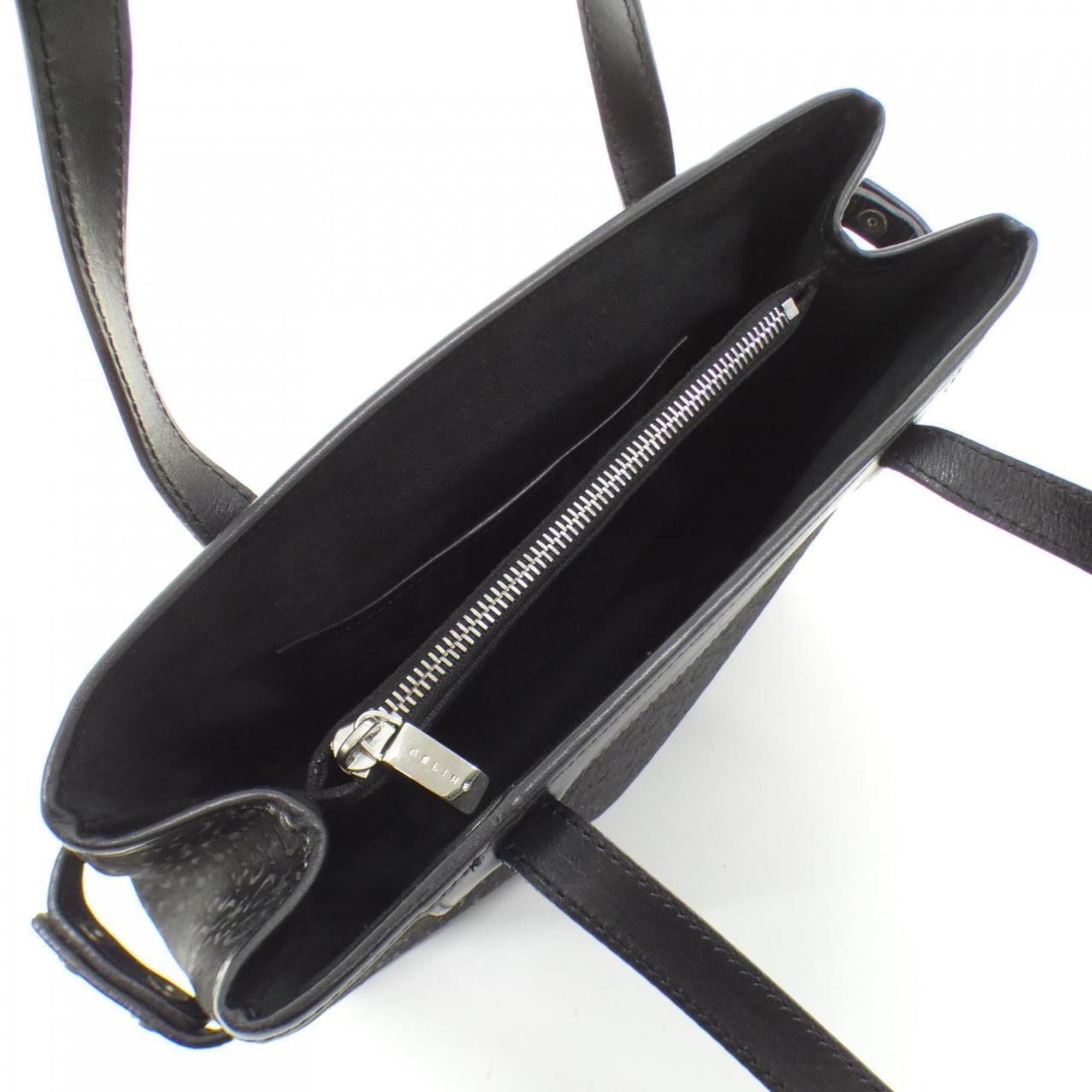 Celine Black Canvas Handbag