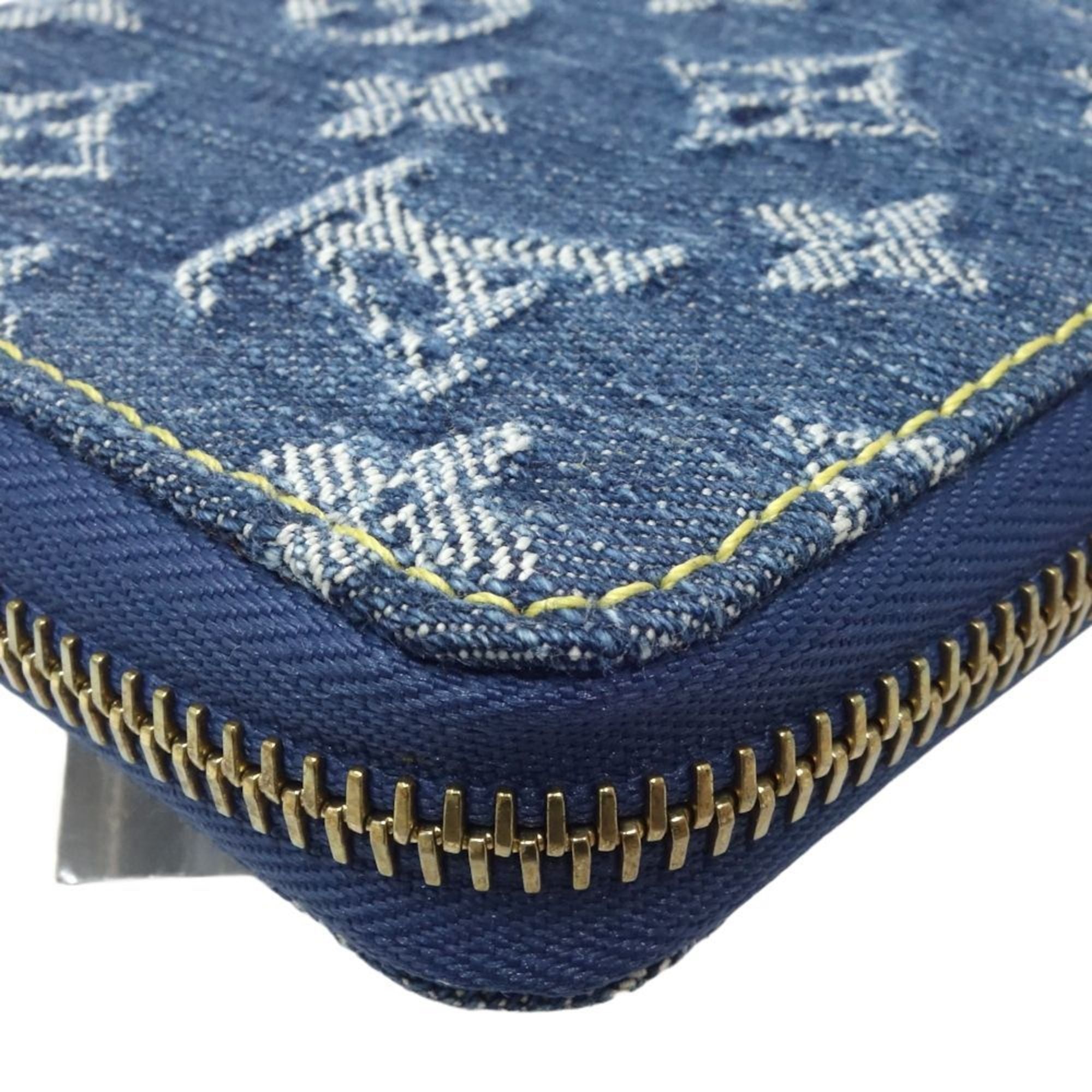 Louis Vuitton Monogram Denim Blue Monogram Monogram Denim Long Bill Wallet