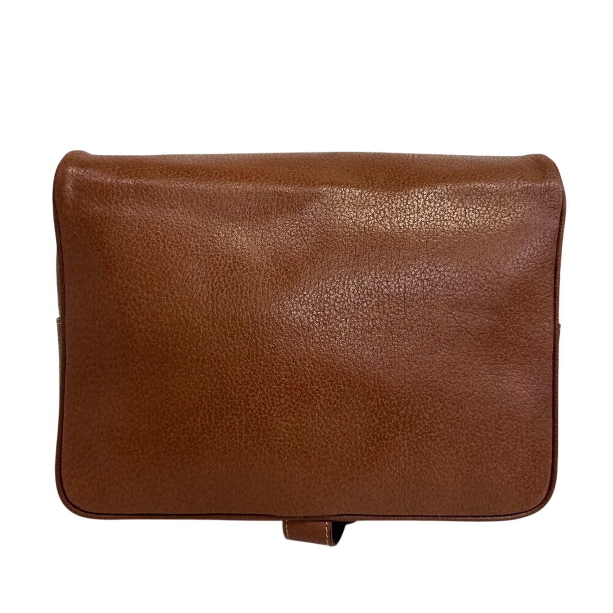Gucci Brown Leather Clutch Bag Pouch (Pre-Owned)