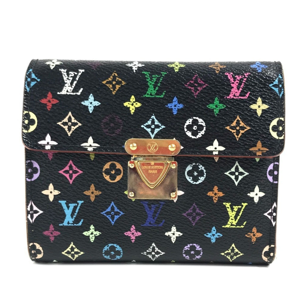 Louis Vuitton Black Monogram Multicolore Bill Wallet (Tri-Fold)