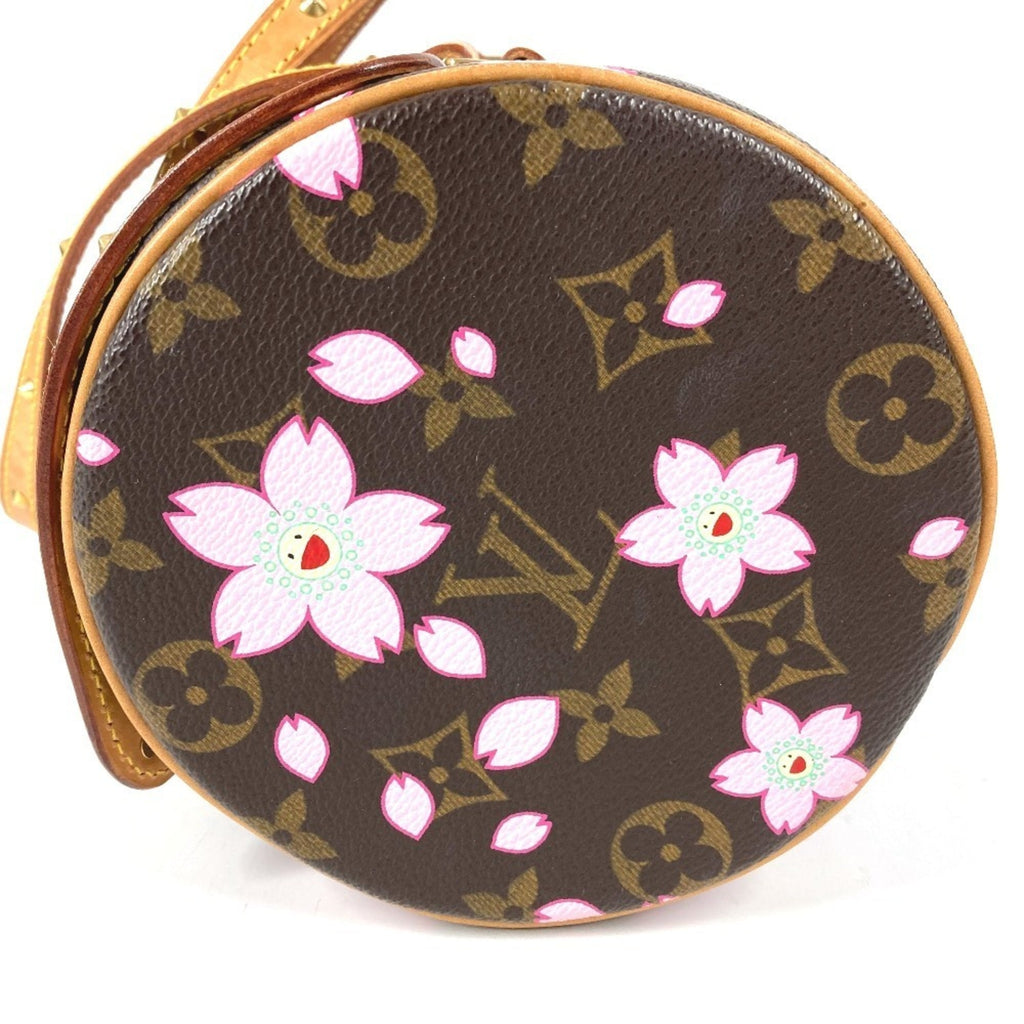 Louis Vuitton Brown Pink Monogram Cherry Blossom Handbag Shoulder Bag Tote Bag