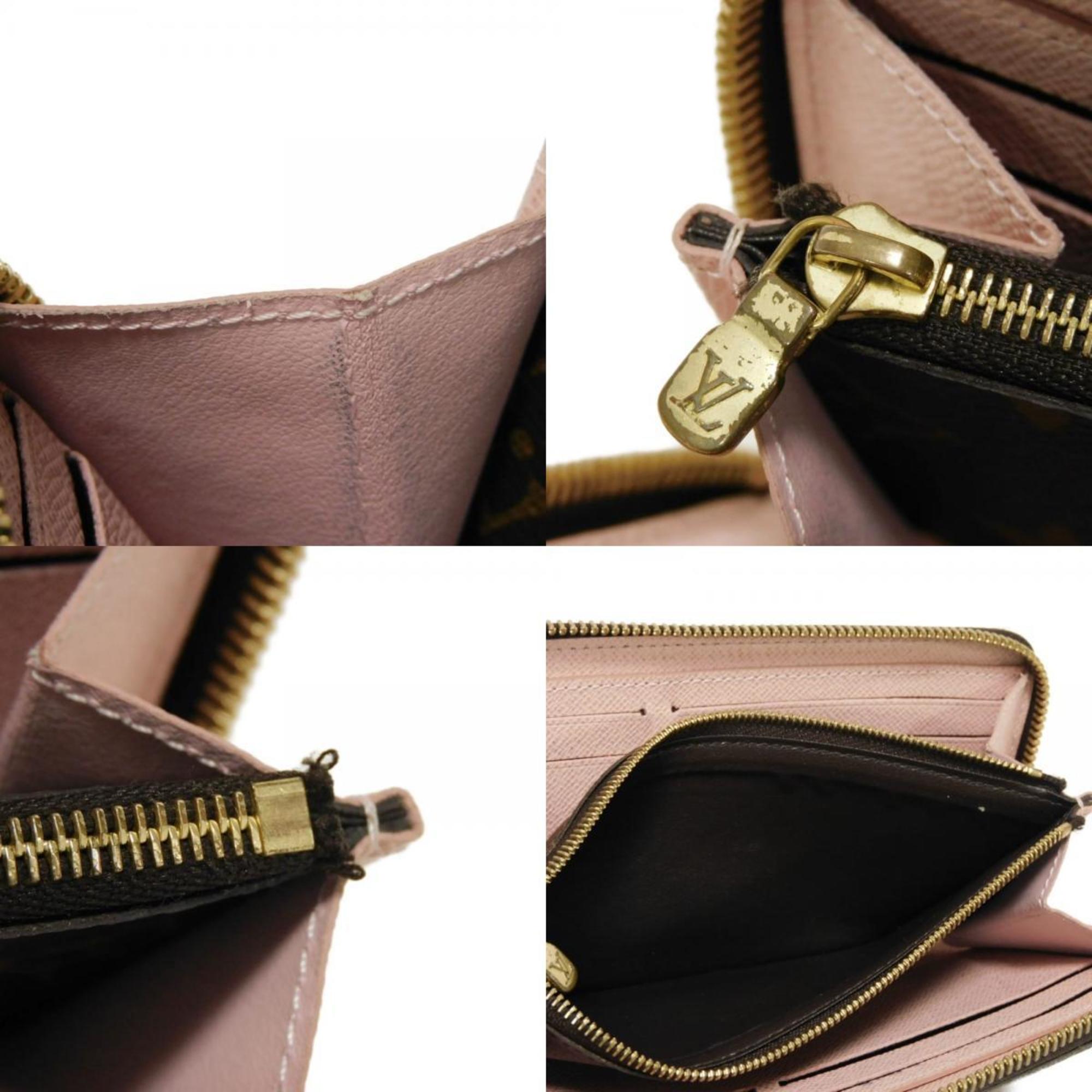 Louis Vuitton Brown Monogram Pink Rose Ballerine Monogram Canvas Leather Long Wallet