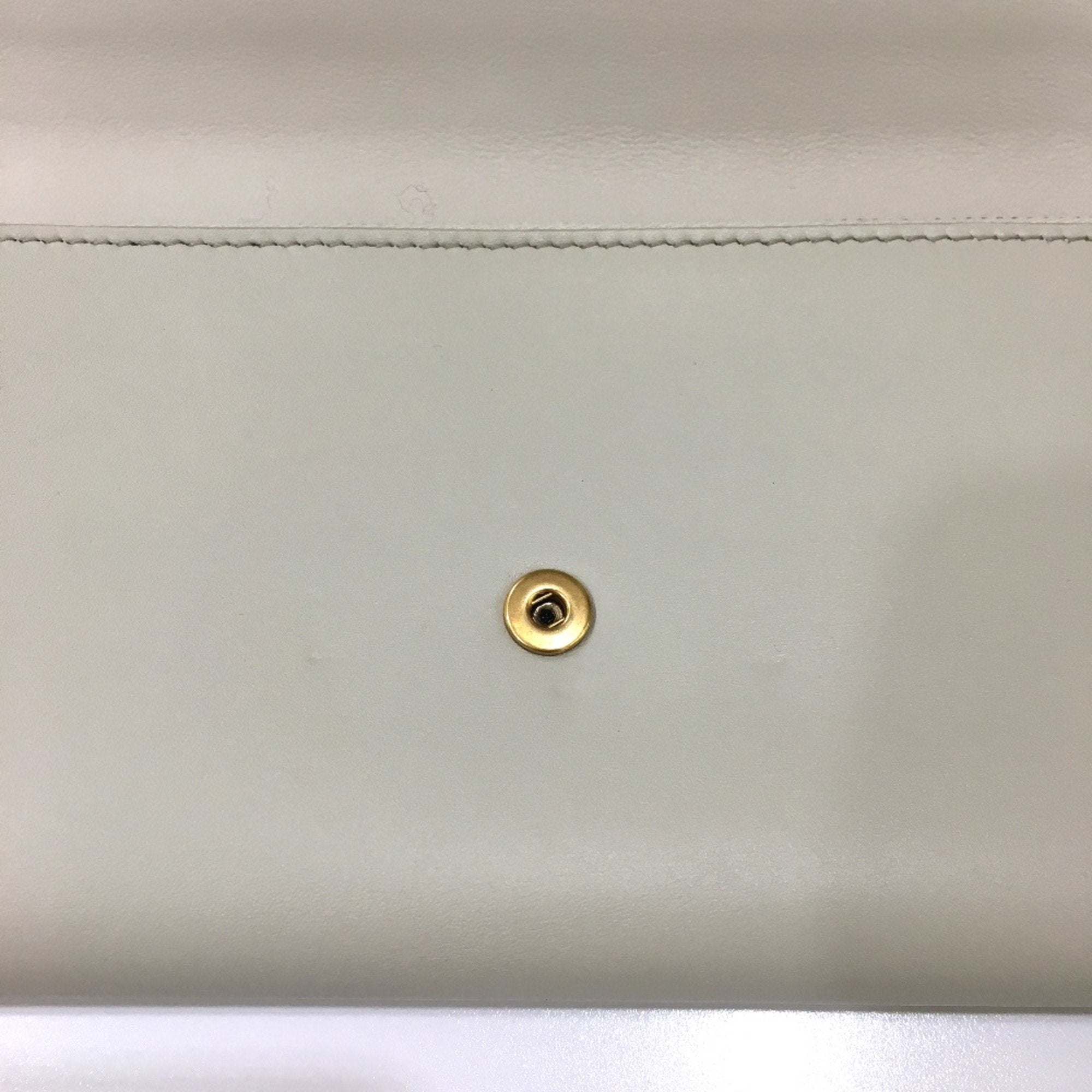 Bottega Veneta White Leather Long Wallet (Bi-Fold)