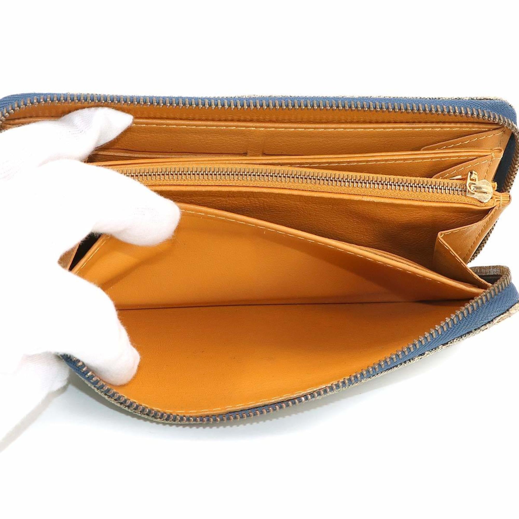 Louis Vuitton Blue Monogram Denim Long Wallet