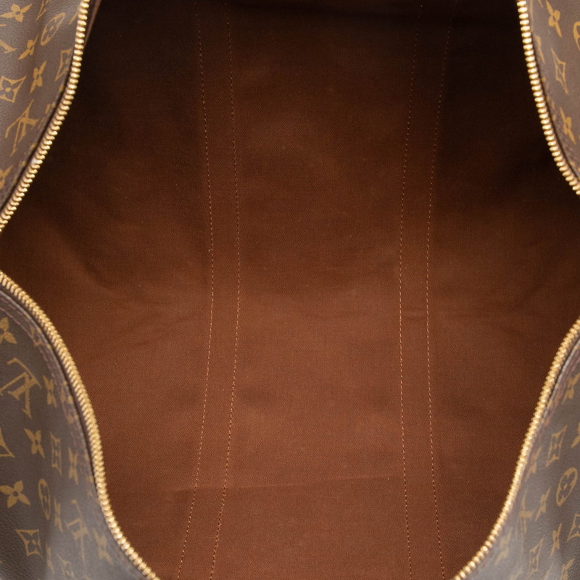 Louis Vuitton Brown Pvc Leather Boston Bag Shoulder Bag