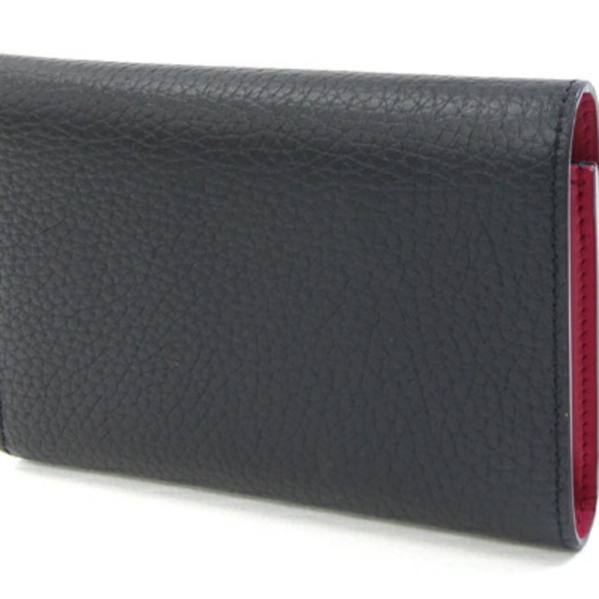 Louis Vuitton Bicolor Hot Pink Noir Leather Wallet (Tri-Fold)