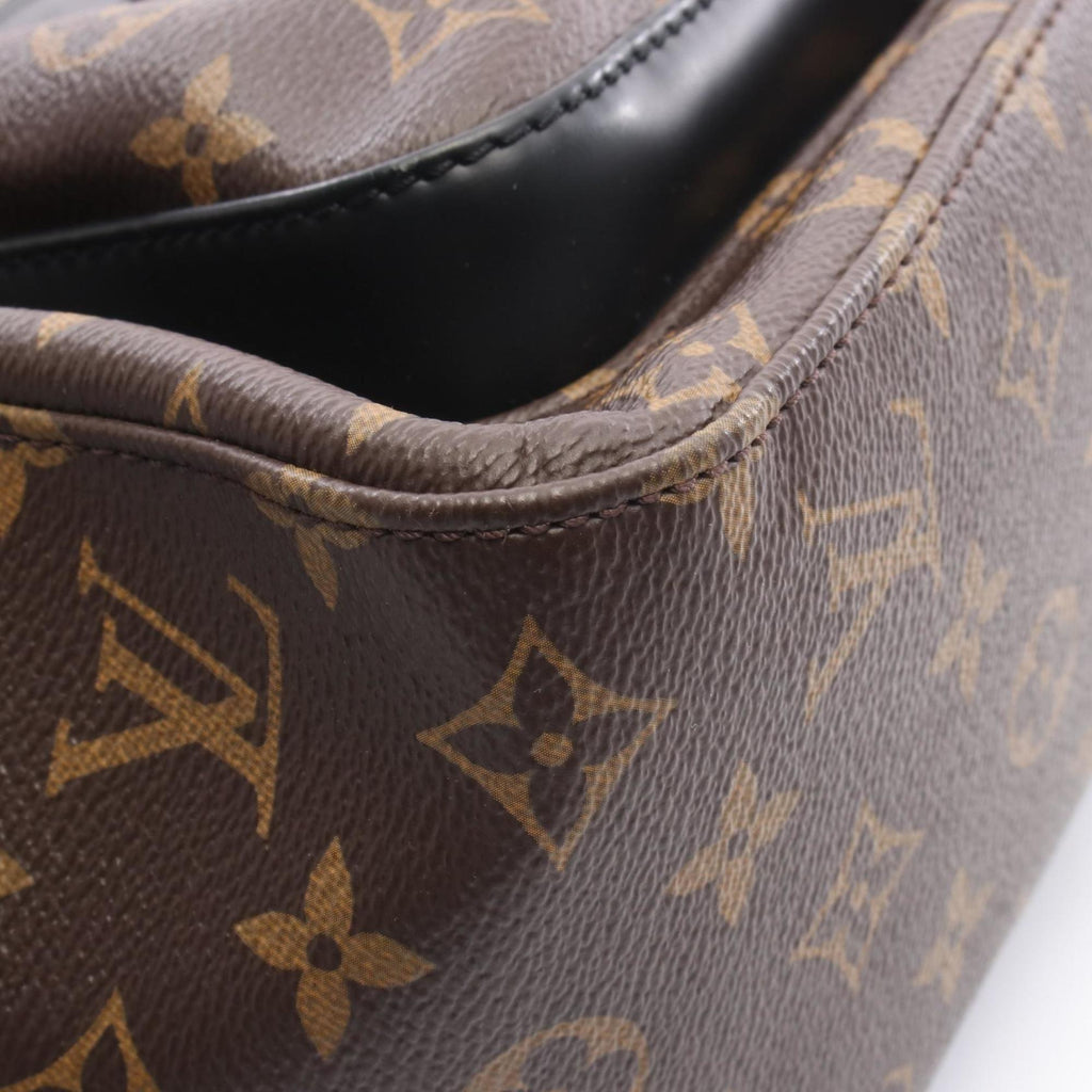 Louis Vuitton Black Brown Monogram Macassar Coated Canvas Leather Backpack