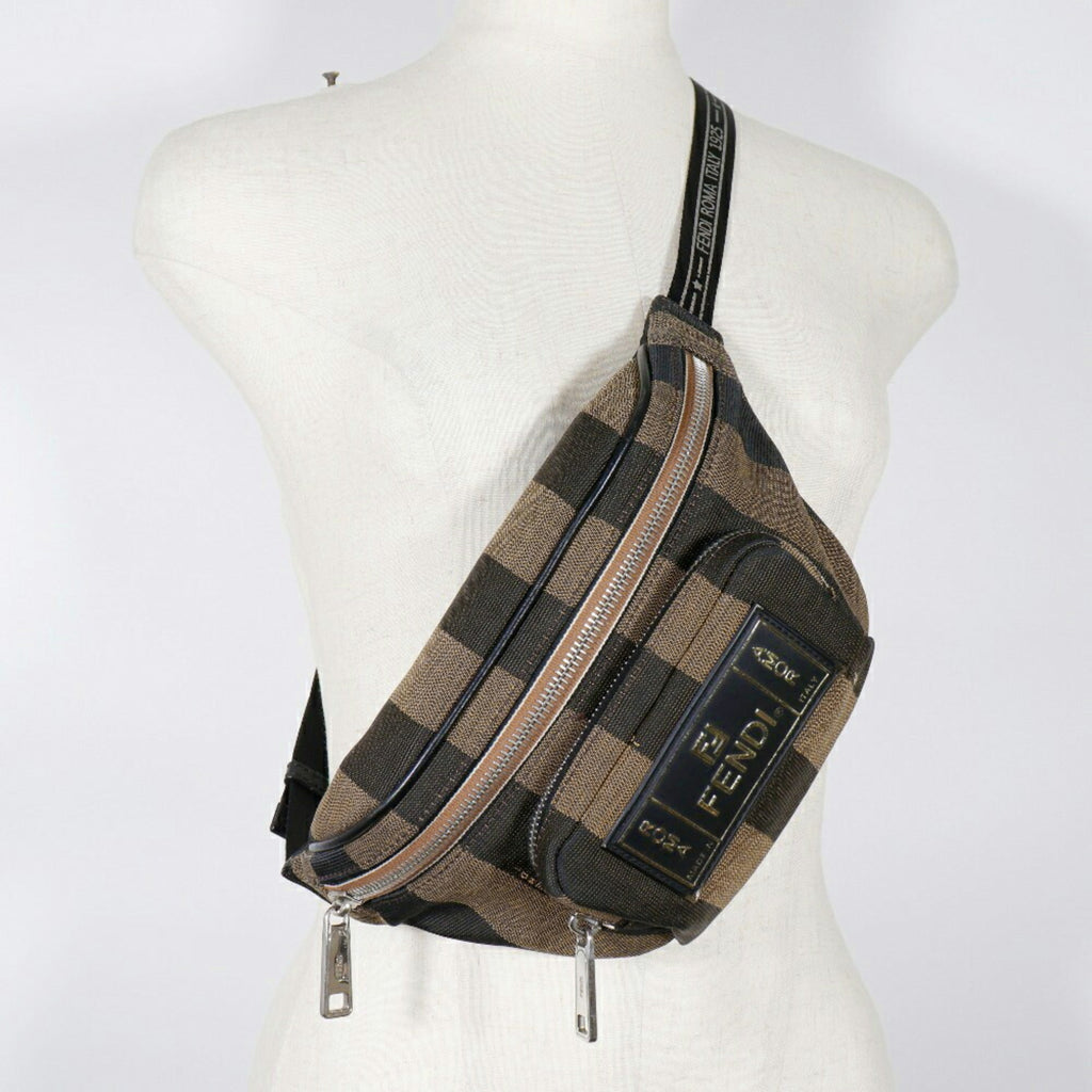Fendi Brown Nylon Canvas Fanny Pack