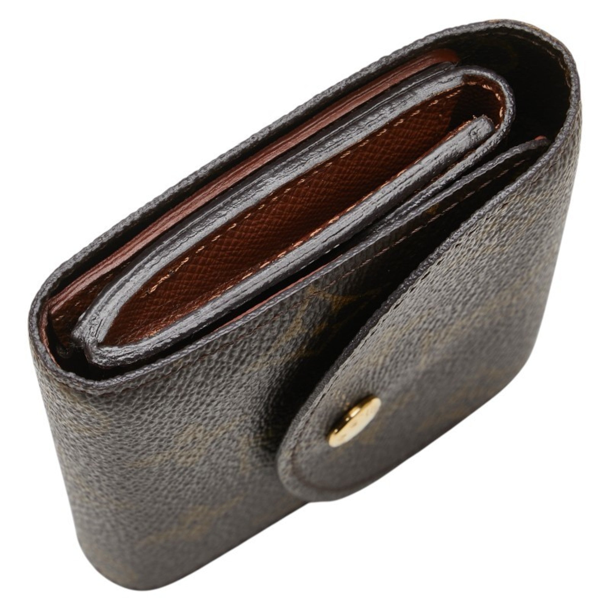 Louis Vuitton Monogram Brown Pvc Leather Wallet (Tri-Fold)