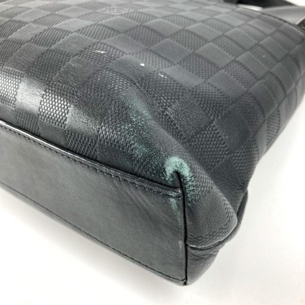 Louis Vuitton Black Onyx Damier Infini Leather Briefcase Handbag Shoulder Bag Tote Bag