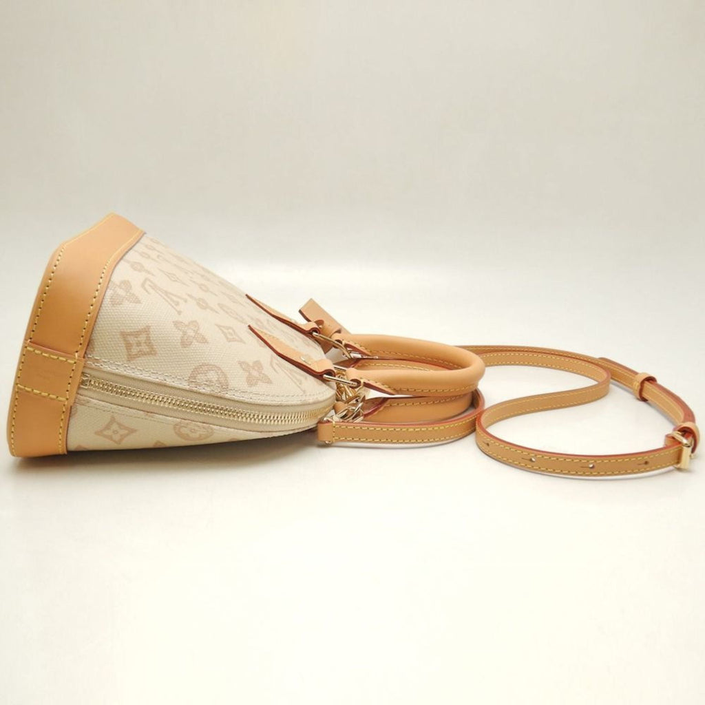 Louis Vuitton Gold Canvas Leather Handbag